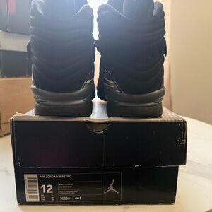 Jordan Black Men’s Retro High-Top Sneakers